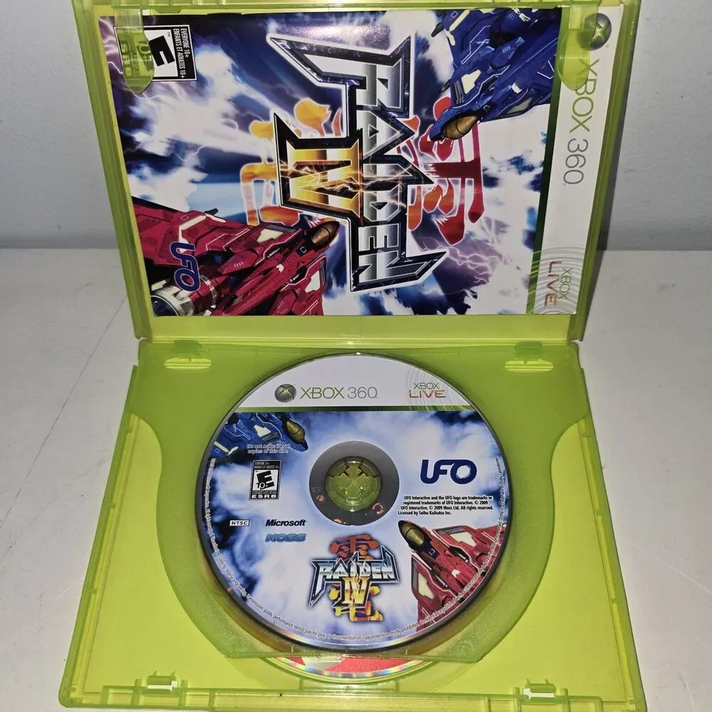 Raiden IV (4) (Microsoft Xbox 360) CIB Complete with Case / Manual + Sound Track